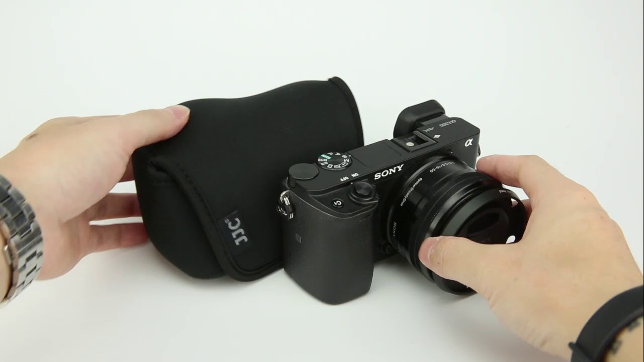JJC Neoprene Camera Pouch for Sony A6500 Canon PowerShot G1X Mark III Nikon COOLPIX P7800 and More
