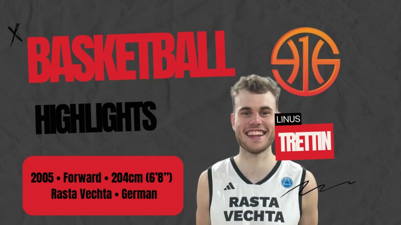 Linus Trettin, 6‘8, PF/SF, Rasta Vechta BBL Germany & FIBA EuropeCup 2026 Highlights 