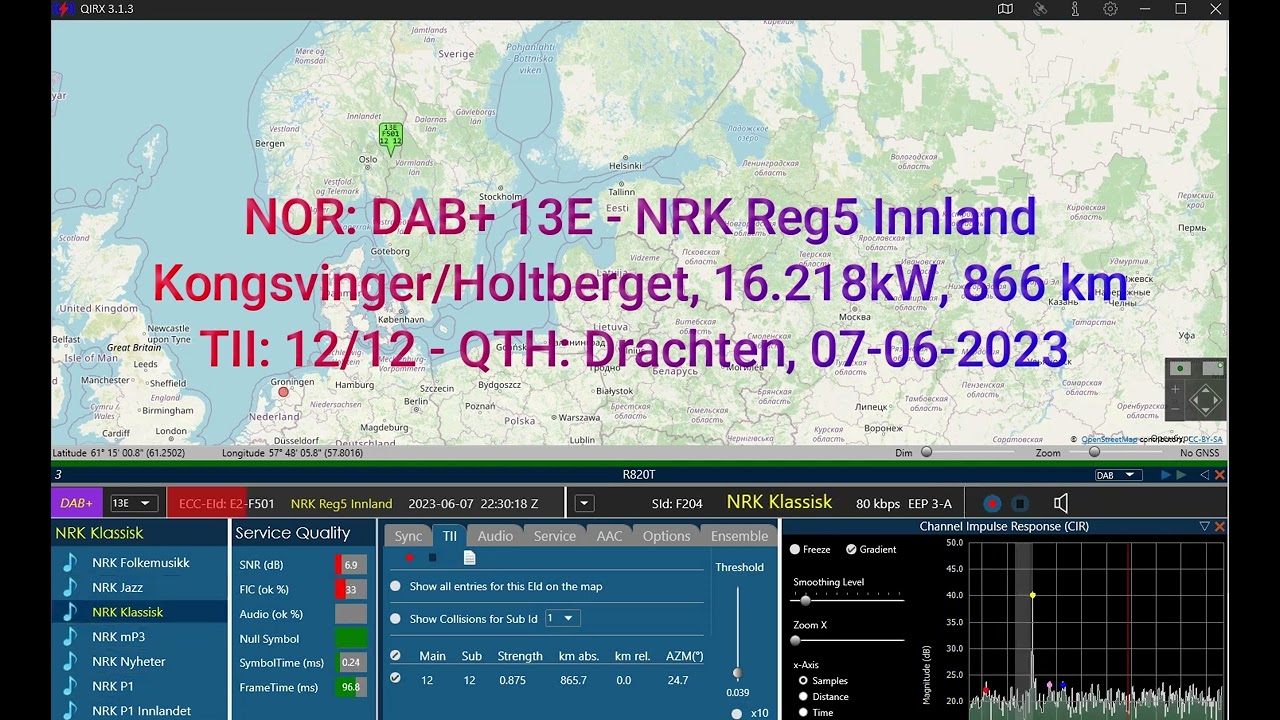 TROPO DX: DAB+ NOR 13E - NRK Reg5 Innland