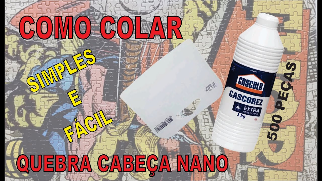 Como colar um quebra cabeça nano da game office de 500 peças com várias dicas.