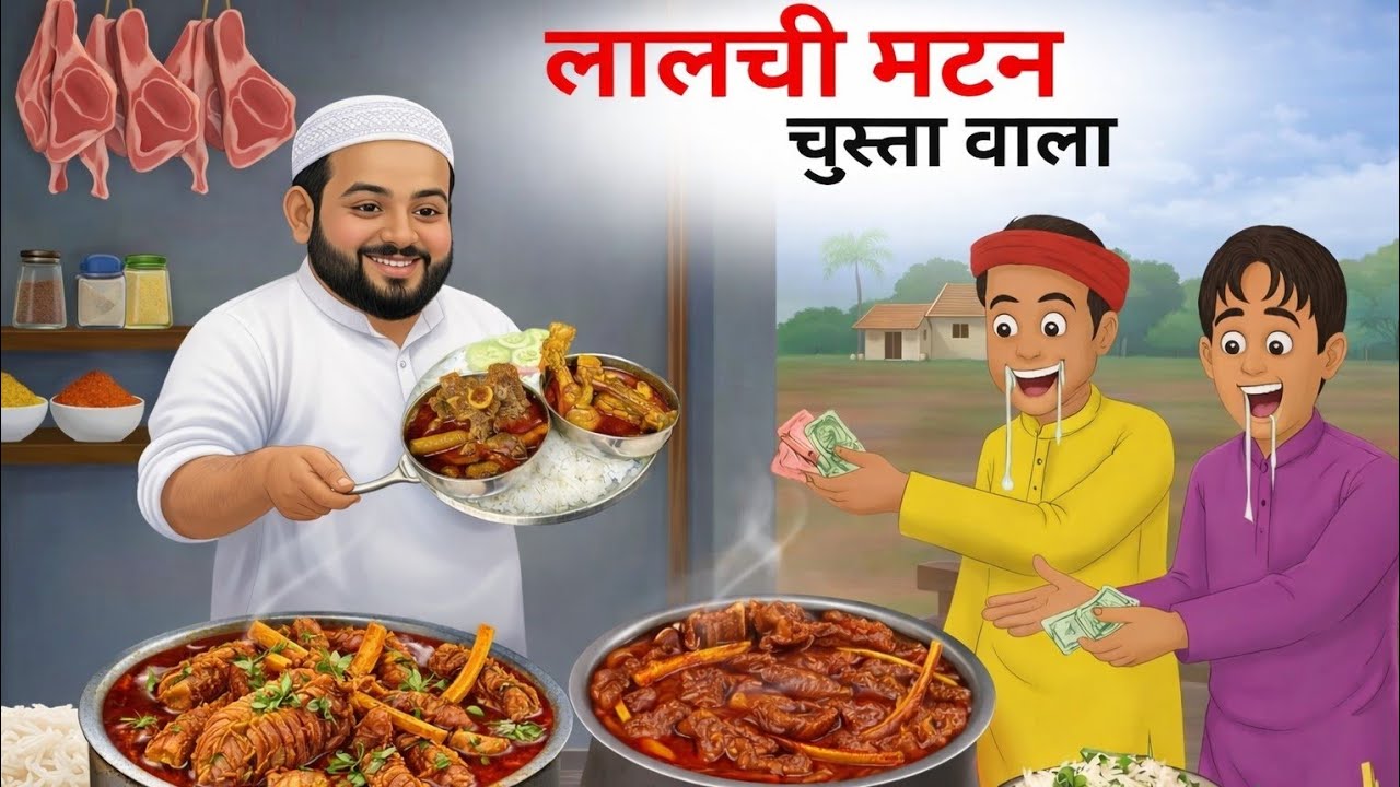 लालची मटन चूसता वाला | Greedy Mutton Chustaa Wala | Hindi Kahani | Food Story | Hindi Kahaniyan