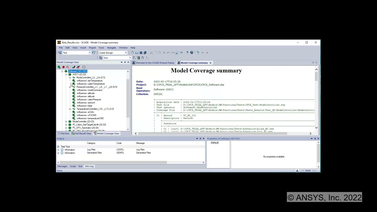Introduction to Ansys SCADE Test Model Coverage Tutorial 6