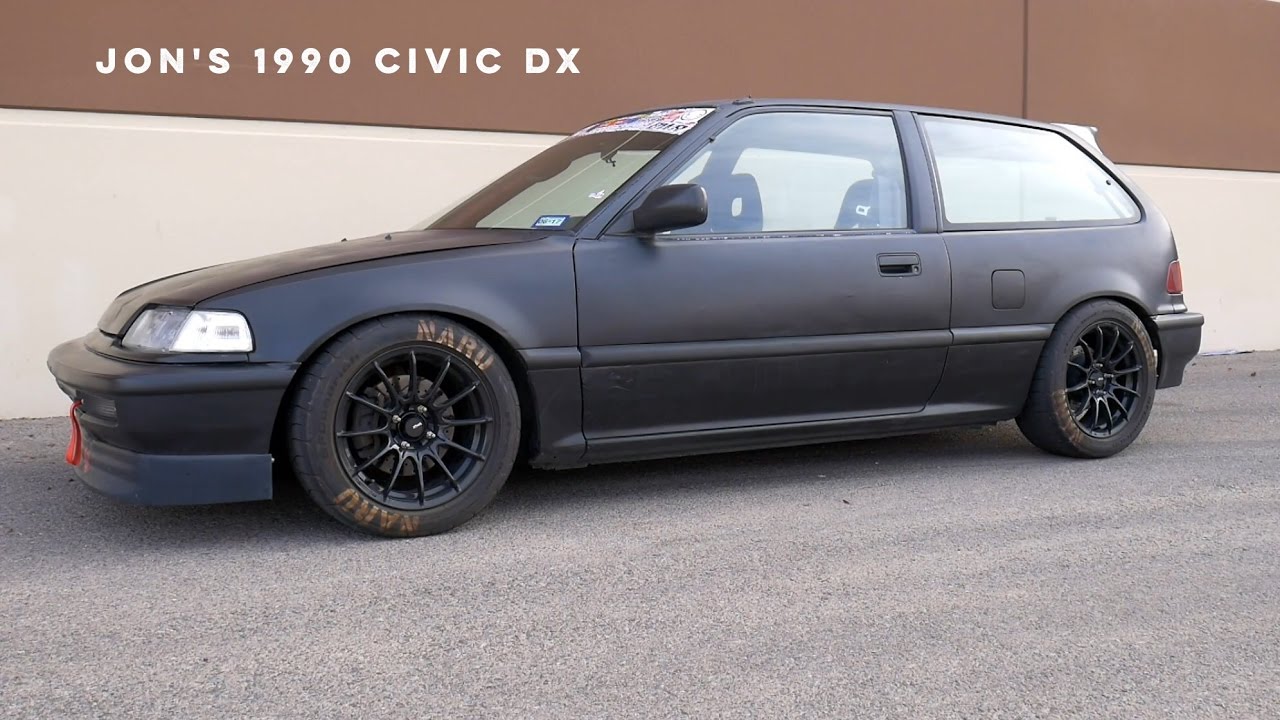 1990 Civic DX Track Car Build Overview  - Complete Walk-around - EF Hatchback B20B