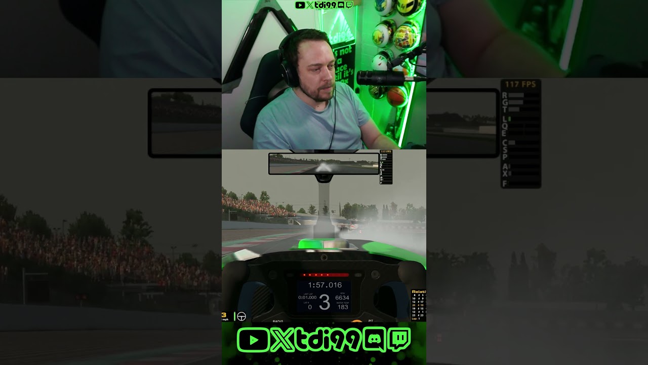 Гонки на мокрой дороге могут быть страшными! #simracing #iracing #simracer