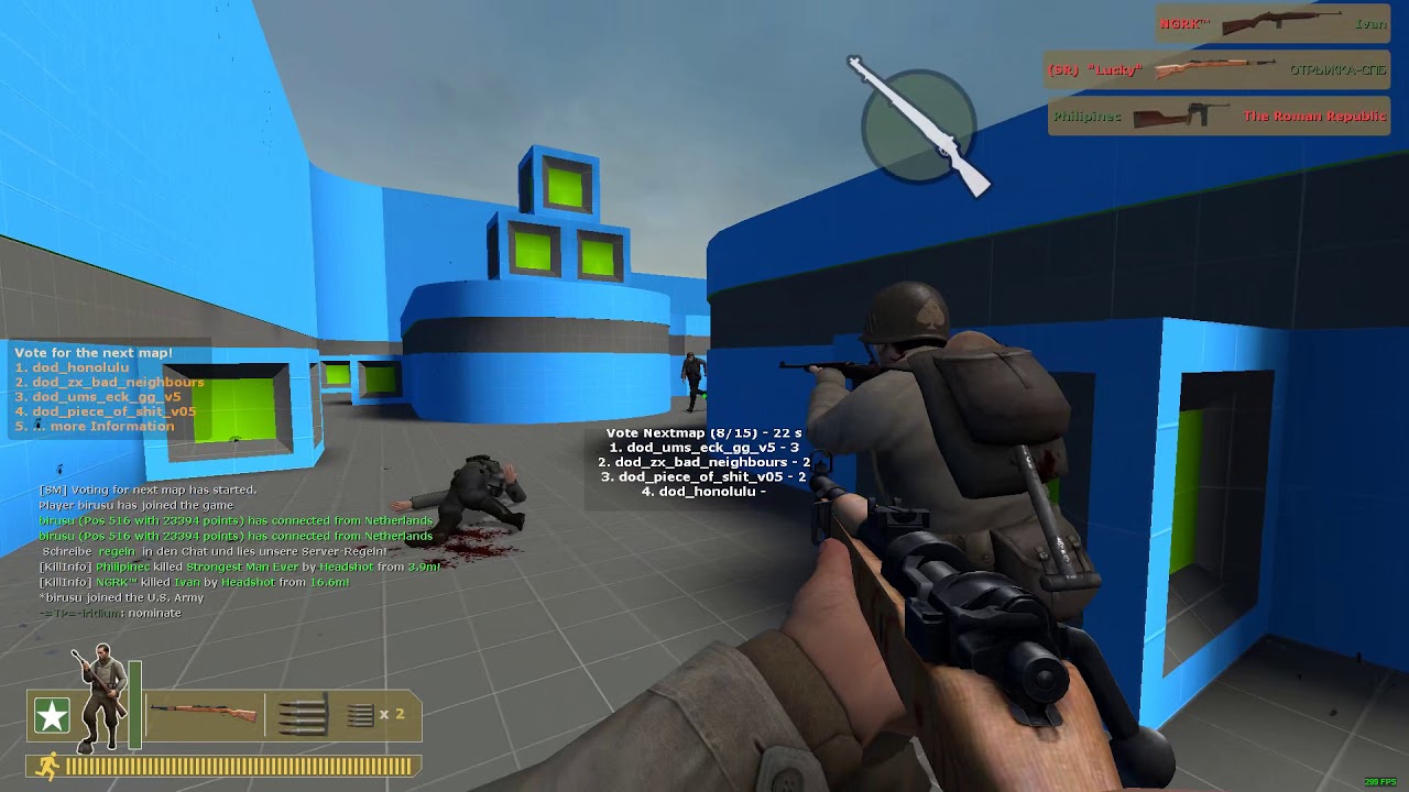 Day Of Defeat Source:  Gun Game With A Disappearing Barrel At The End...