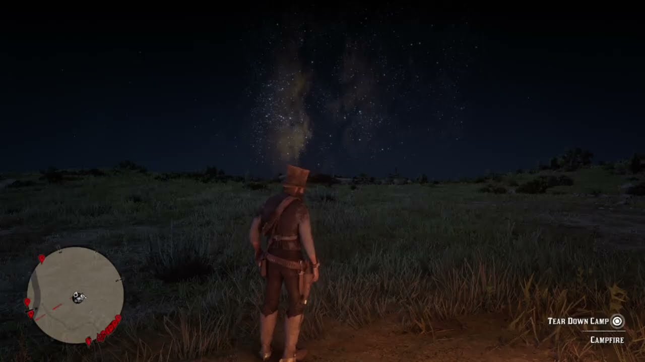 RED DEAD REDEMPTION 2 SPIDERWEB MYSTERY STARS GUITARS POINTING OVER THERE