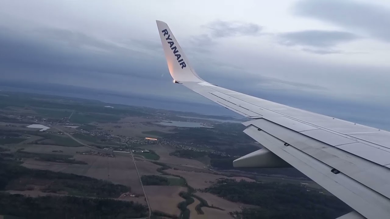 Landing at Torp Airport with Ryanair