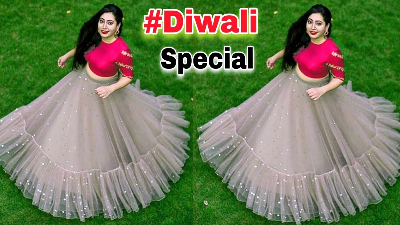 Party Special Lehnga Design cutting and stitching / #Diwali #Lehnga #Trandy #2020, Lehnga making