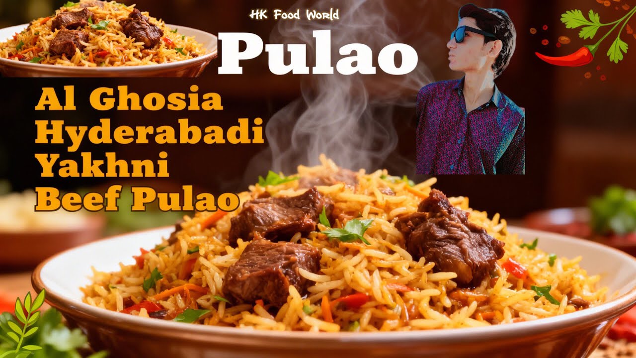 Famous Beef Pulao Al Ghosia Hyderabadi Yakhni Beef Pulao Restaurant - Street Food - HK Food World! 🌎
