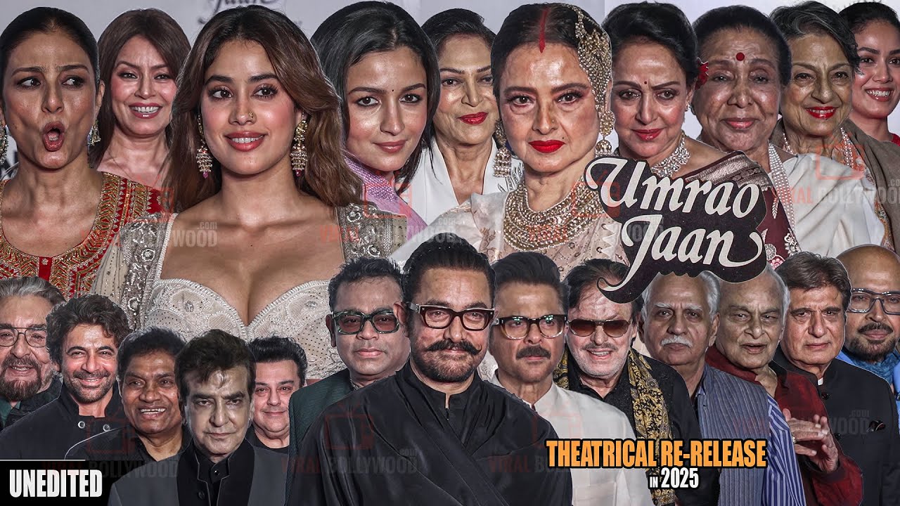 UNCUT - Umrao Jaan Theatrical Re-Release in 2025 | Star studded Redcarpet | Rekha, Aamir, Alia Bhatt
