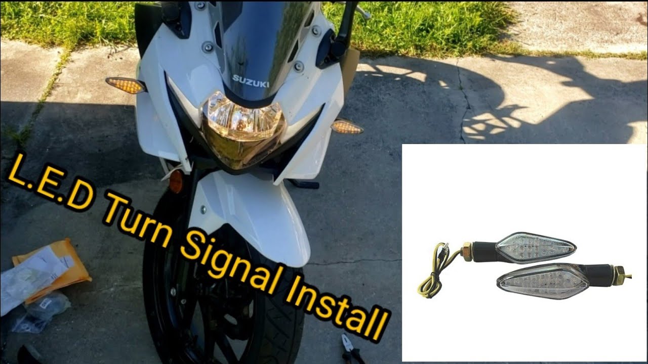 GSX250r LED turn signal install