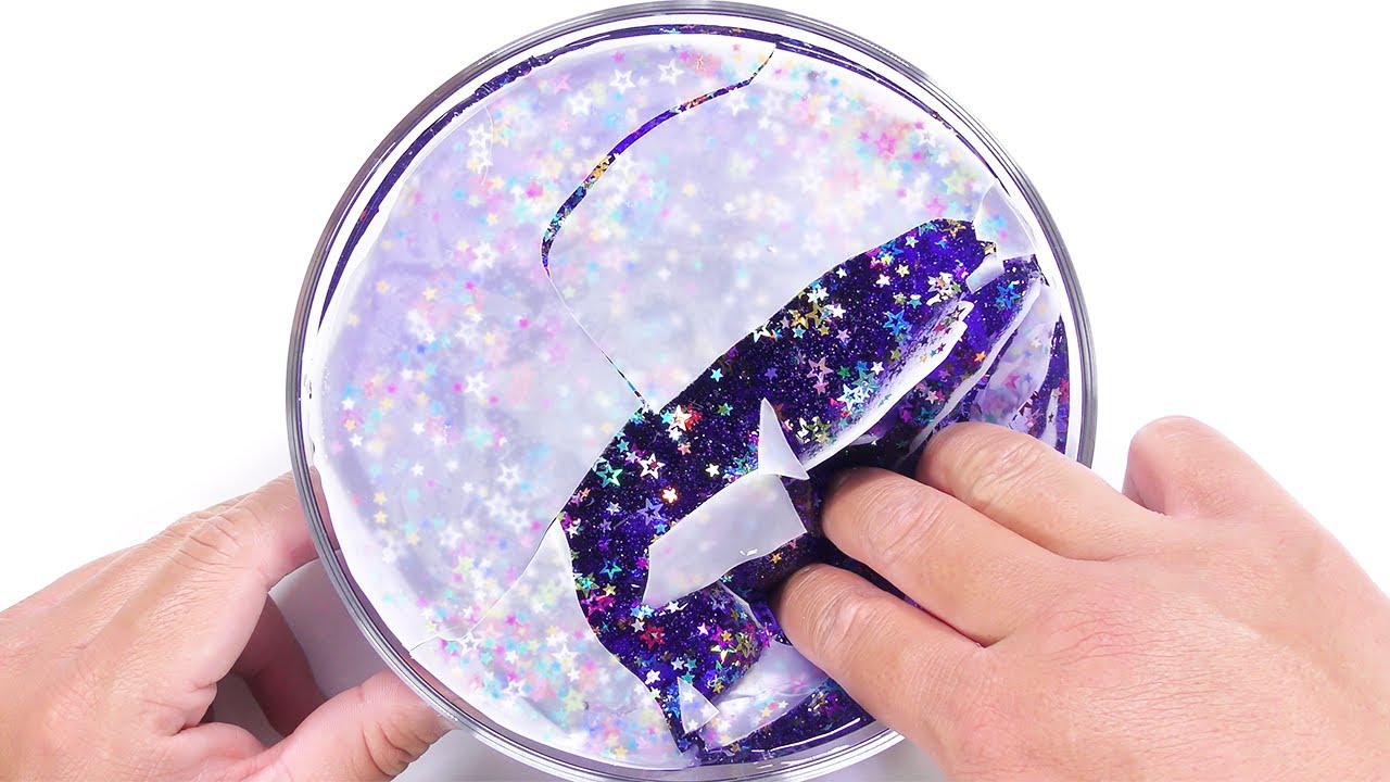 【DIY】超絶綺麗なスーパーギャラクシーパキパキスライムの作り方【slime ASMR】