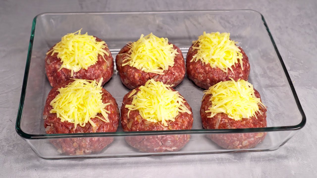 Аппетитно, вкусно и без хлопот! ФАРШИРОВАННЫЕ МЯСНЫЕ КОТЛЕТЫ в духовке. Рецепт Всегда от Вкусно!