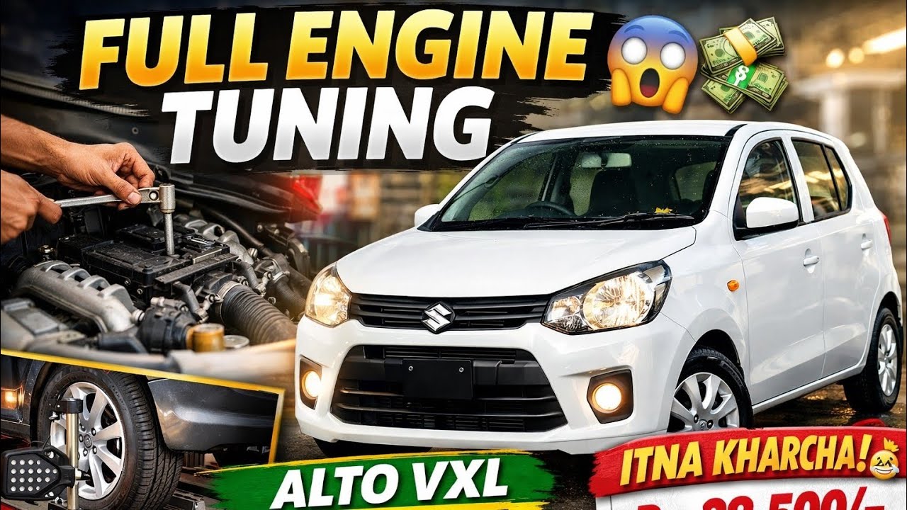 Full Car Engine Tuning | 4 Wheel Alignment | Complete Car Wash & Detailing | Cost & Results😯