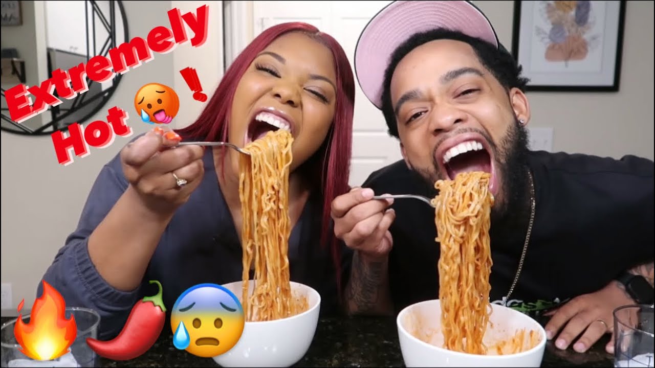 2x SPICY NOODLE CHALLENGE‼️🌶🌶🥵 (NUCLEAR FIRE NOODLES!!)