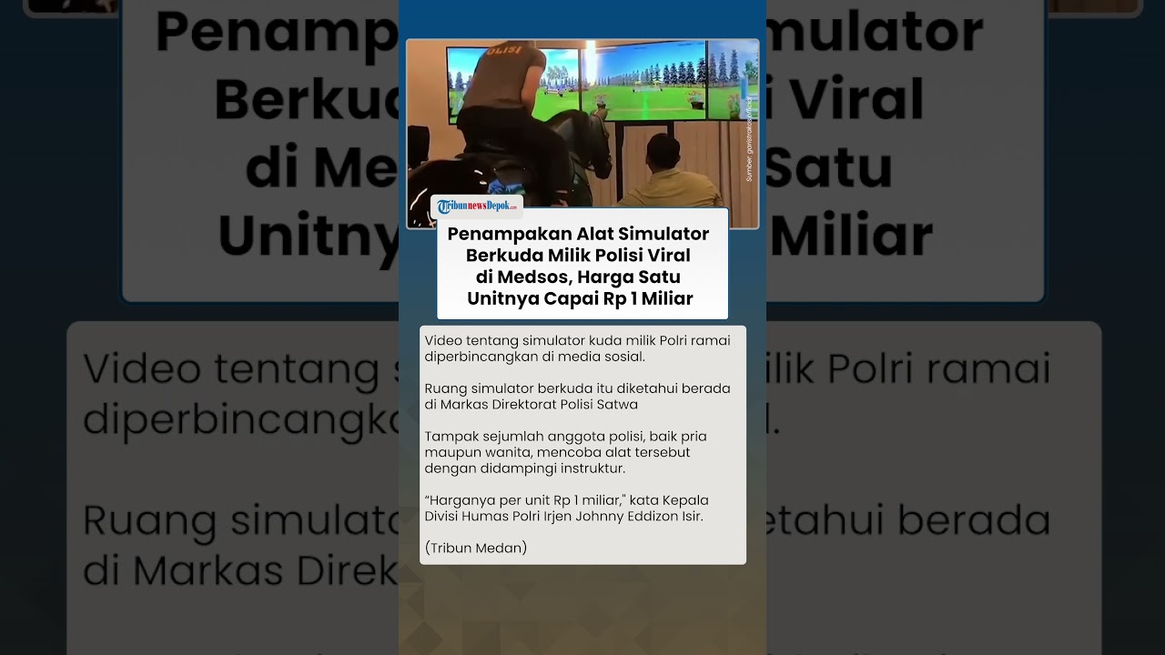 Penampakan Alat Simulator Berkuda Milik Polisi Viral di Medsos, Harga Satu Unitnya Capai Rp 1 Miliar