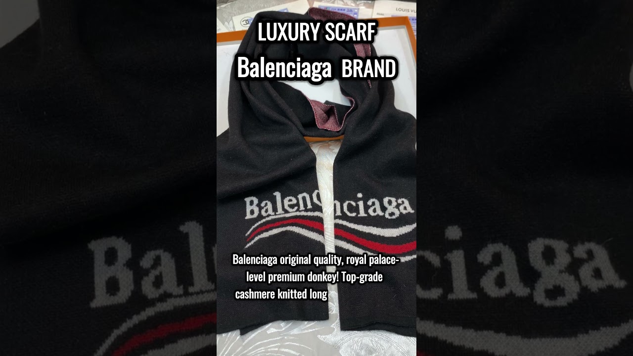 BALENCIAGA Cashmere Scarf: Luxury Unboxing & Review | Royal Palace-Level Quality!