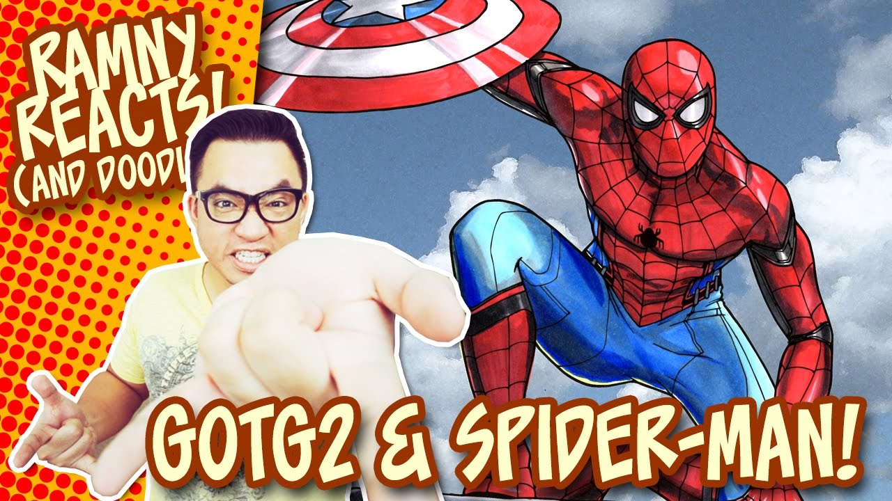 TRAILER REVIEWS! | Guardians of the Galaxy v.2 and Spider-Man: Homecoming | Ramny Reacts and Doodles