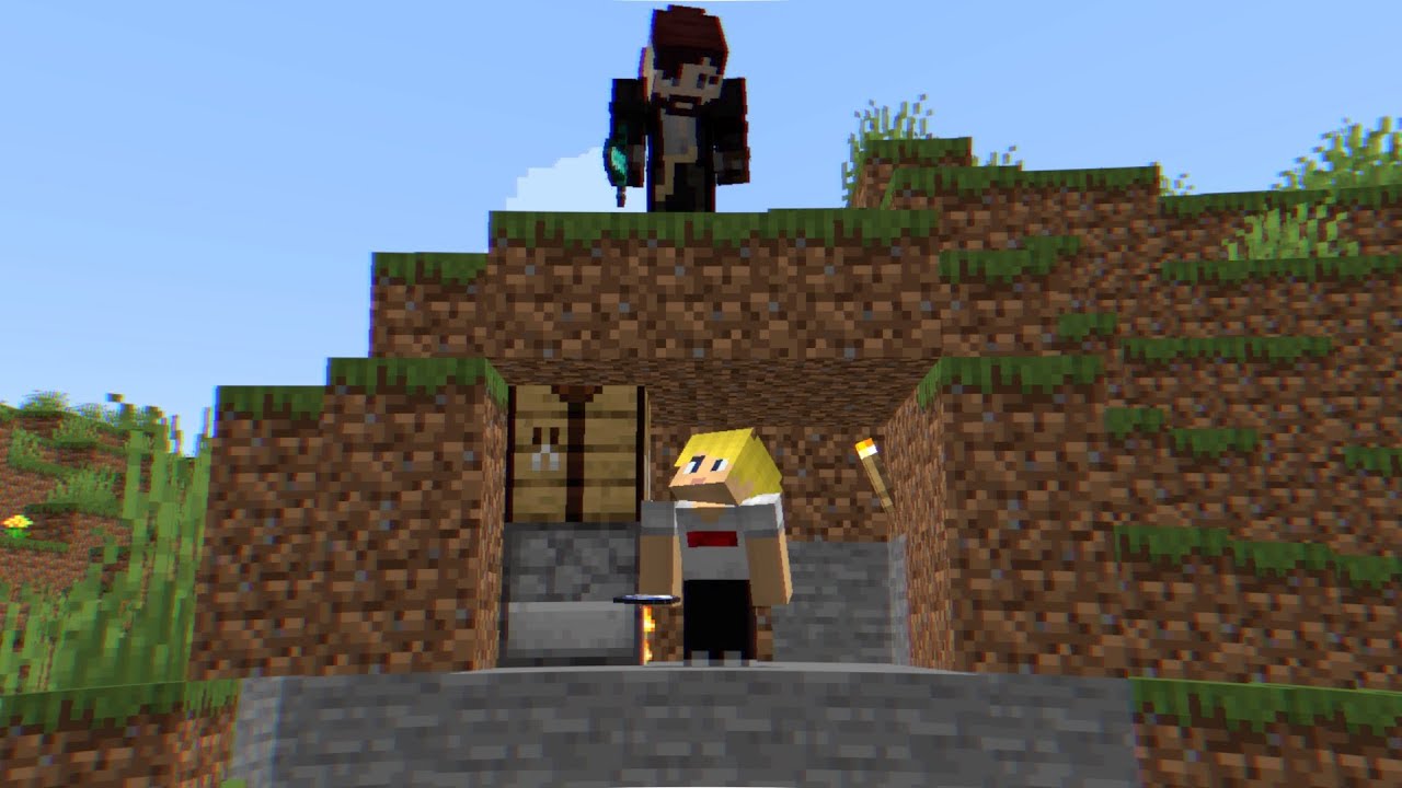 Minecraft Bėgikas prieš Medžiotoją