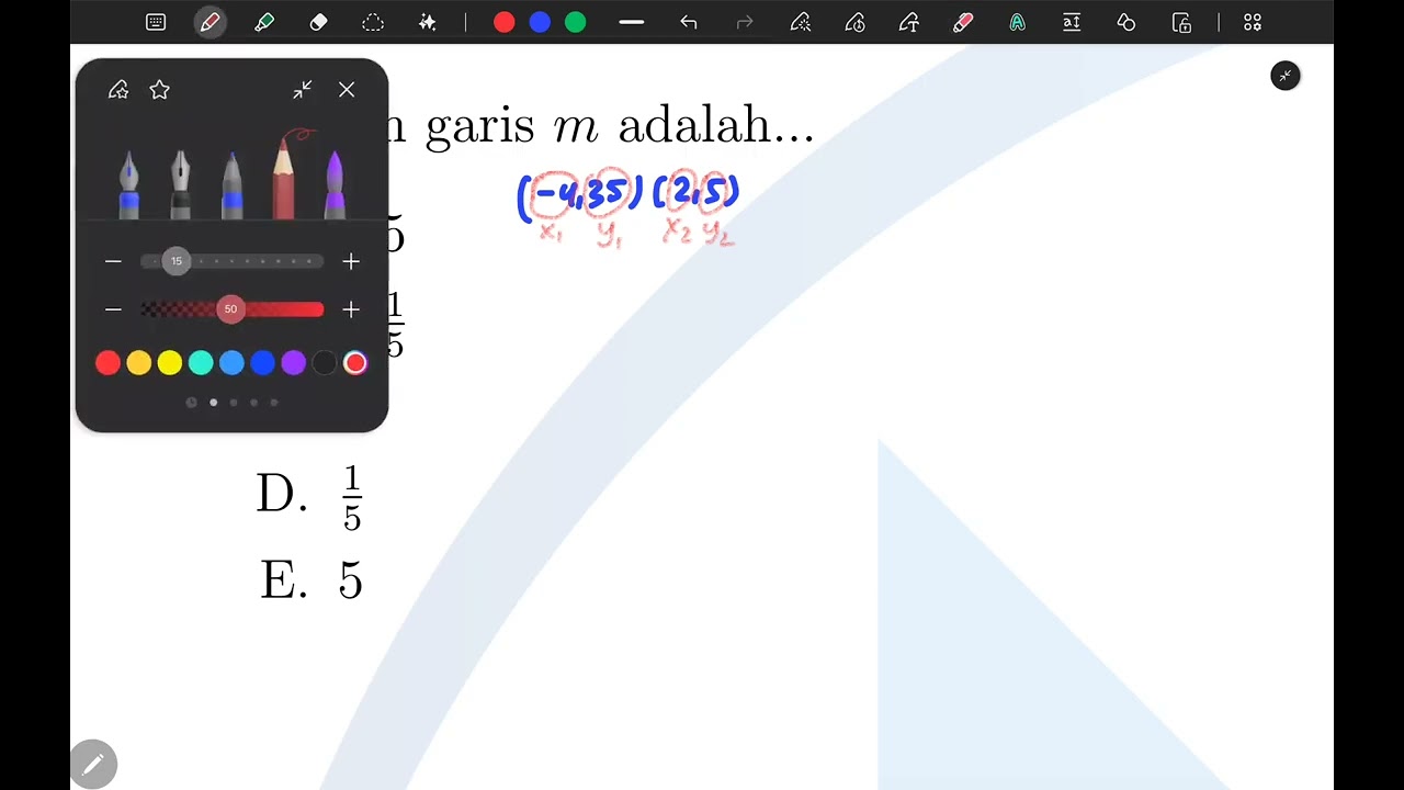 1.6–1.8 Grafik fungsi f(x) = 2x^2 − x − 1 dan g(x) = x^2 − 3x + 7 berpotongan | UTBK 2025 – PK1