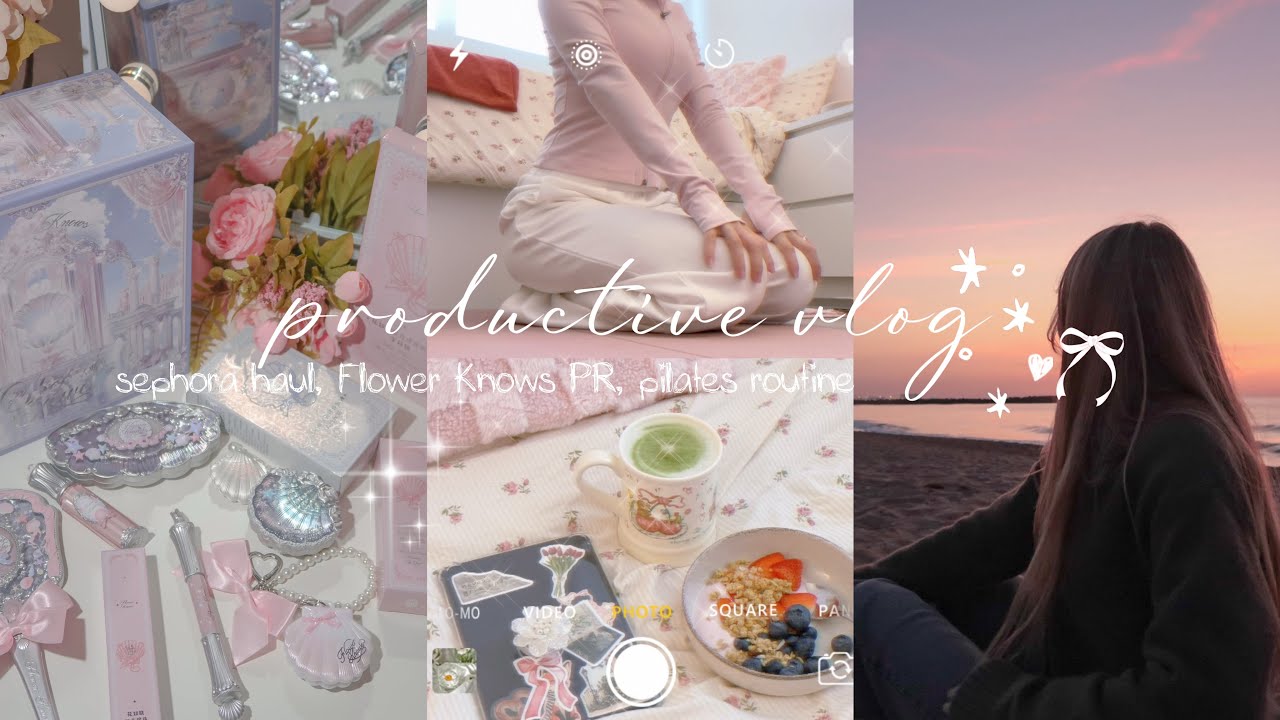 daily vlog 🌸 Flower Knows PR unboxing, sephora haul, pilates and matcha routine..