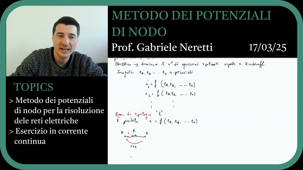 Elettrotecnica Industriale P - lezione del 17/3/25