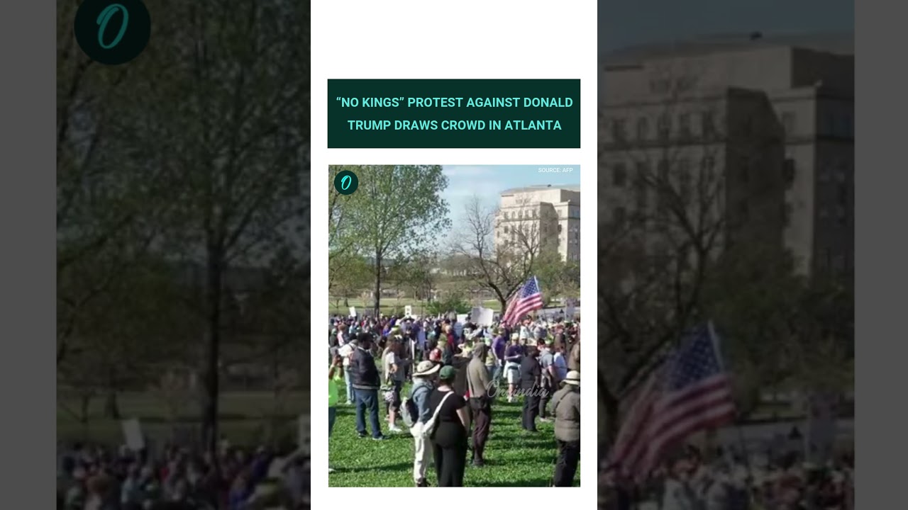Протестующие прошли маршем по Атланте во время антитрамповского митинга &laquo;Нет королям&raquo;.
