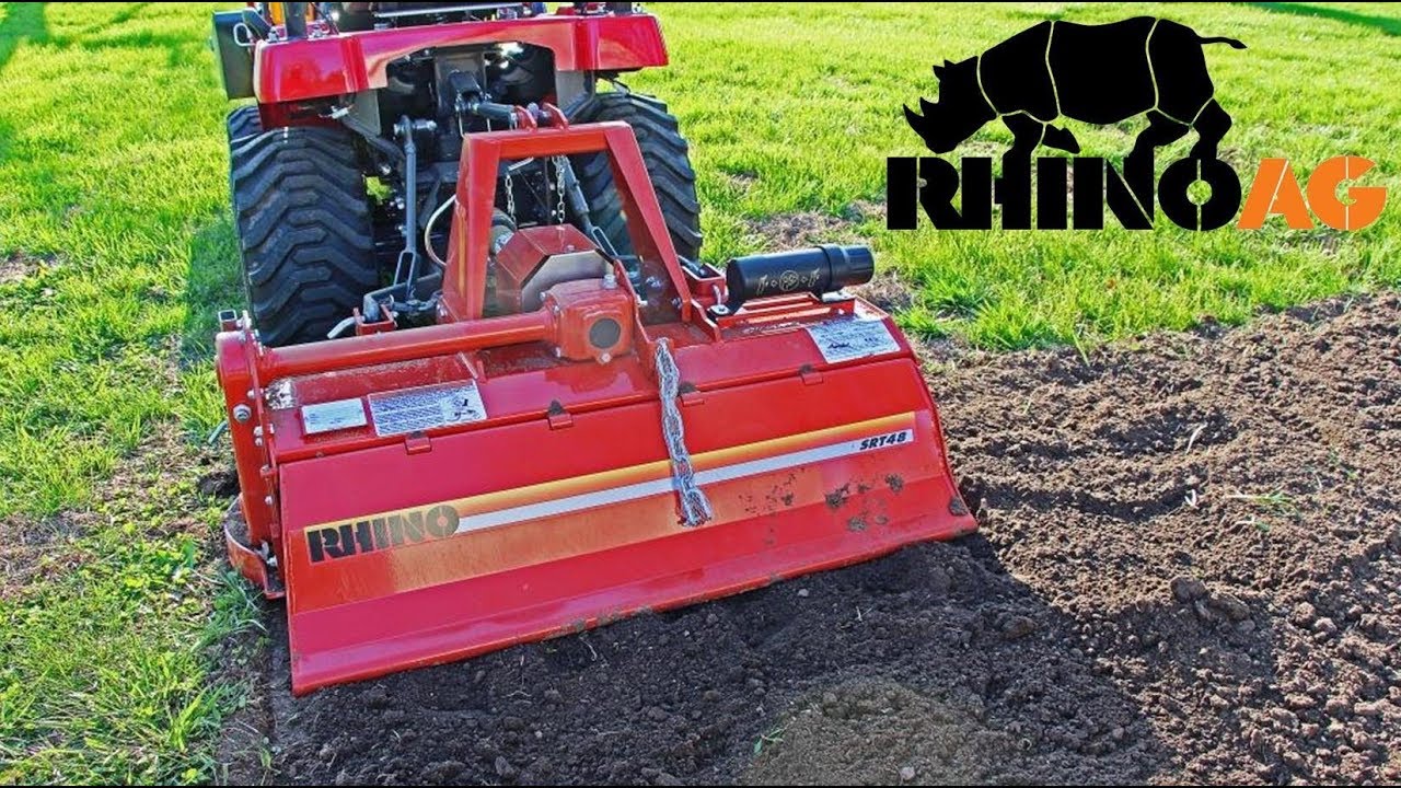 RhinoAG SRT48 Rear Tine Rotary Tiller for Compacts & Sub-Compact Tractors