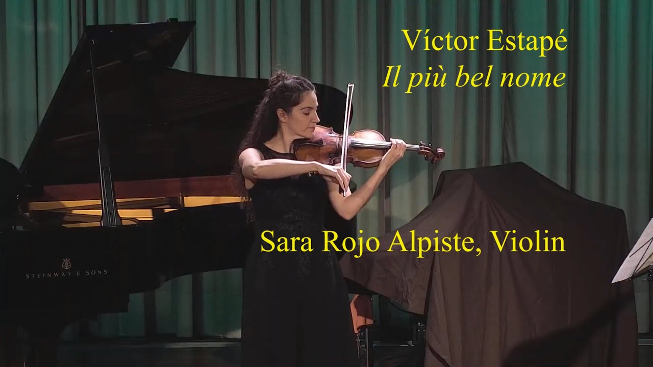 Il più bel nome, for solo violin, by Víctor Estapé