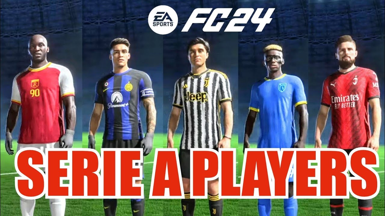 ALL SERIE A PLAYER FACES AND RATINGS ! EAFC 24