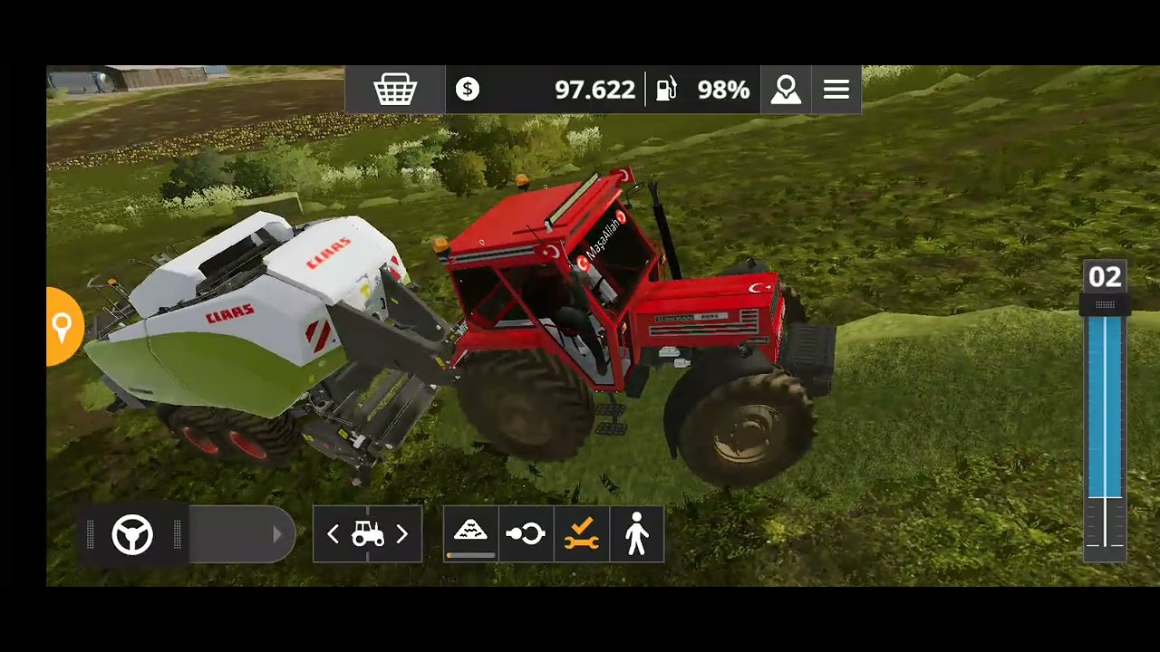 FS 20 mod Tümosan ile zorlu şartlarda ot balyası yaptık