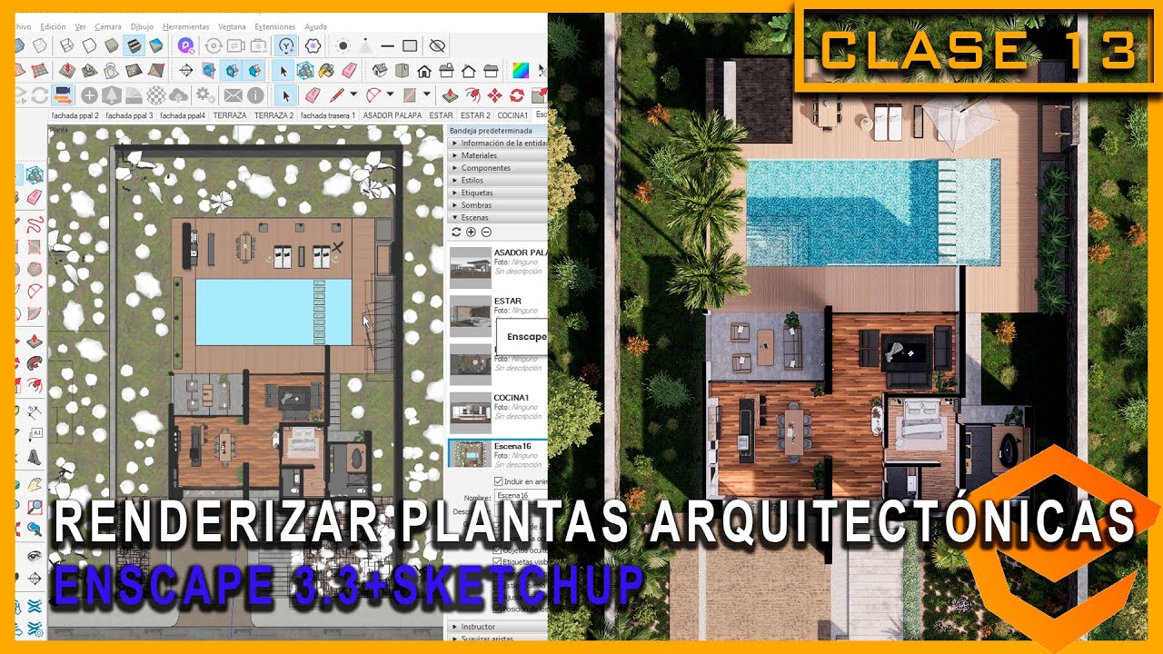 ENSCAPE 3.3 RENDERIZAR PLANTAS ARQUITECTÓNICAS