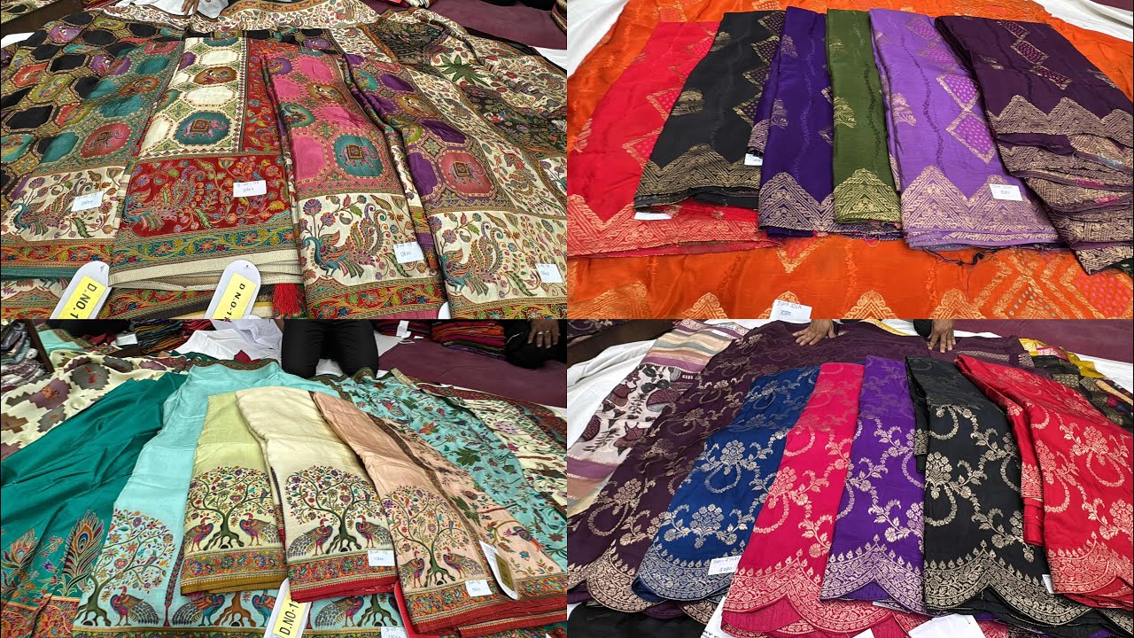 Branded Sarees In Chickpet Bangalore | Chickpet Wholesale Saree Shops | Single Saree Courier Avl