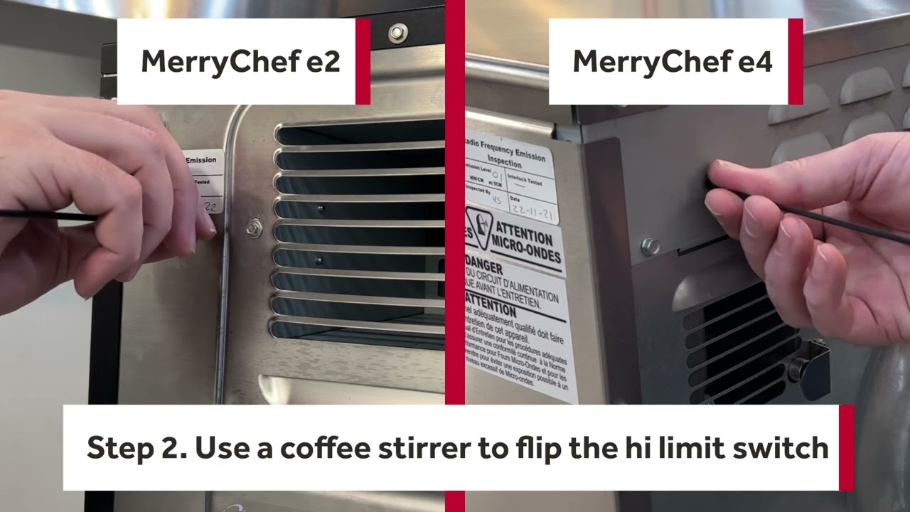 How to Reset a MerryChef eikon Hi Limit: e2/e4
