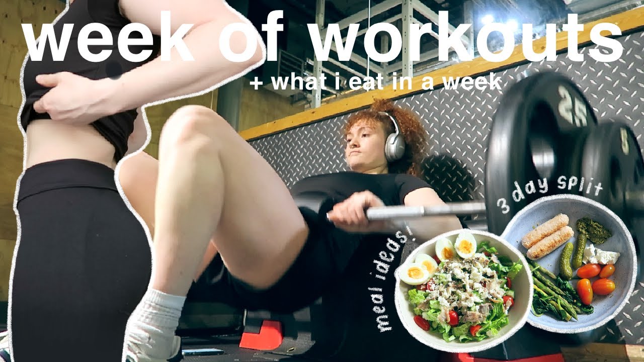 Неделя тренировок! 🎧🥗 Что я ем за неделю + 3-дневная программа тренировок в спортзале
