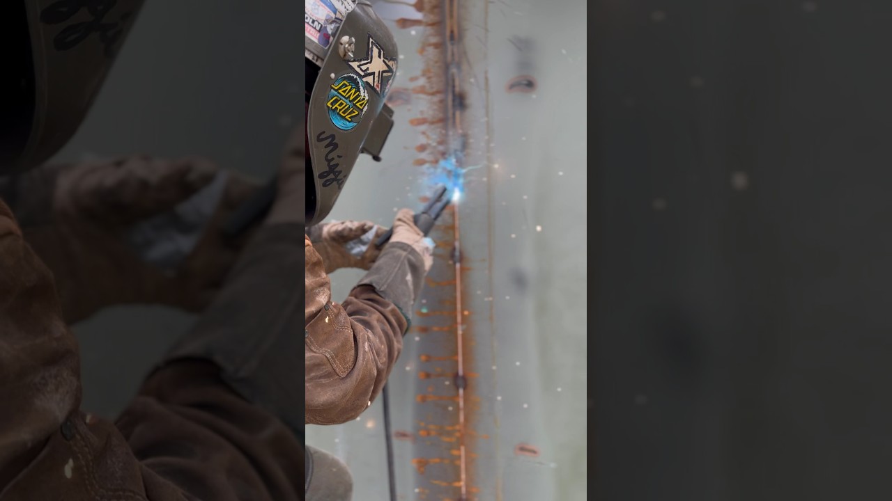 Sealing up a vert. #welding #weld #welder #tanking #tank #lincolnelectric #6010 #stickwelding #work