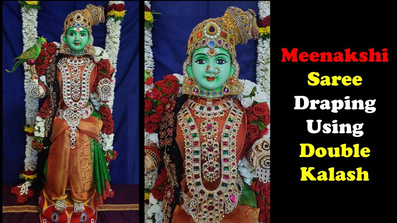 Quick & Easy Varamahalakshmi Saree draping & decoration /How to drape saree for Varamahalakshmi puja