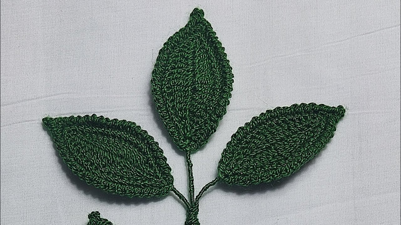 Hermosas hojas a crochet con alambre |hojas número uno