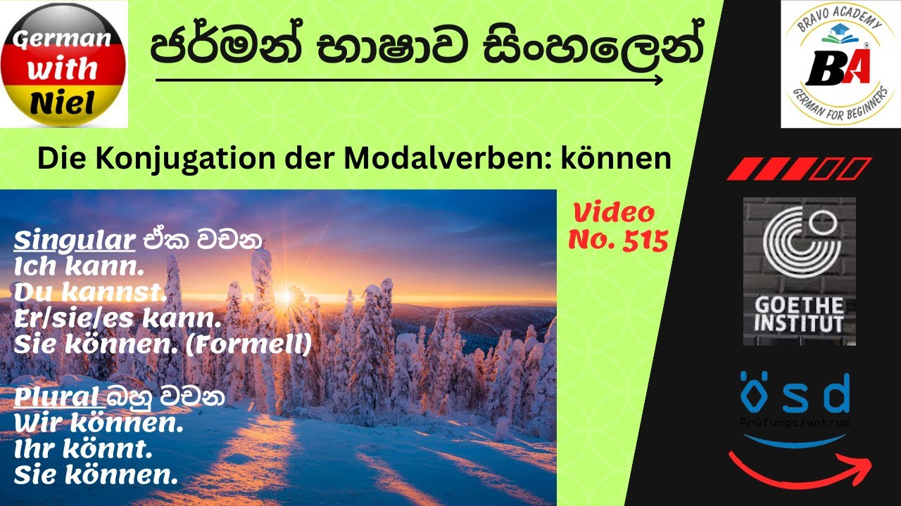 Spoken | ModalVerben | Können වාක්‍යන් හදමු (No.515)