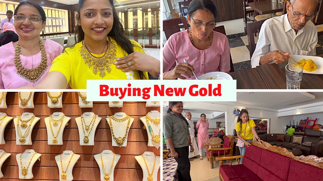 Bought New Gold 😍 ನನ್ನ ಮೊದಲನೆಯ ಗೋಲ್ಡ್ investment - Gifting furniture to parents for their new home