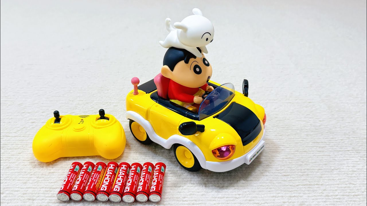 Unboxing Crayon Shin chan remote control car, crawling soldier, stunt car, drifting racing car