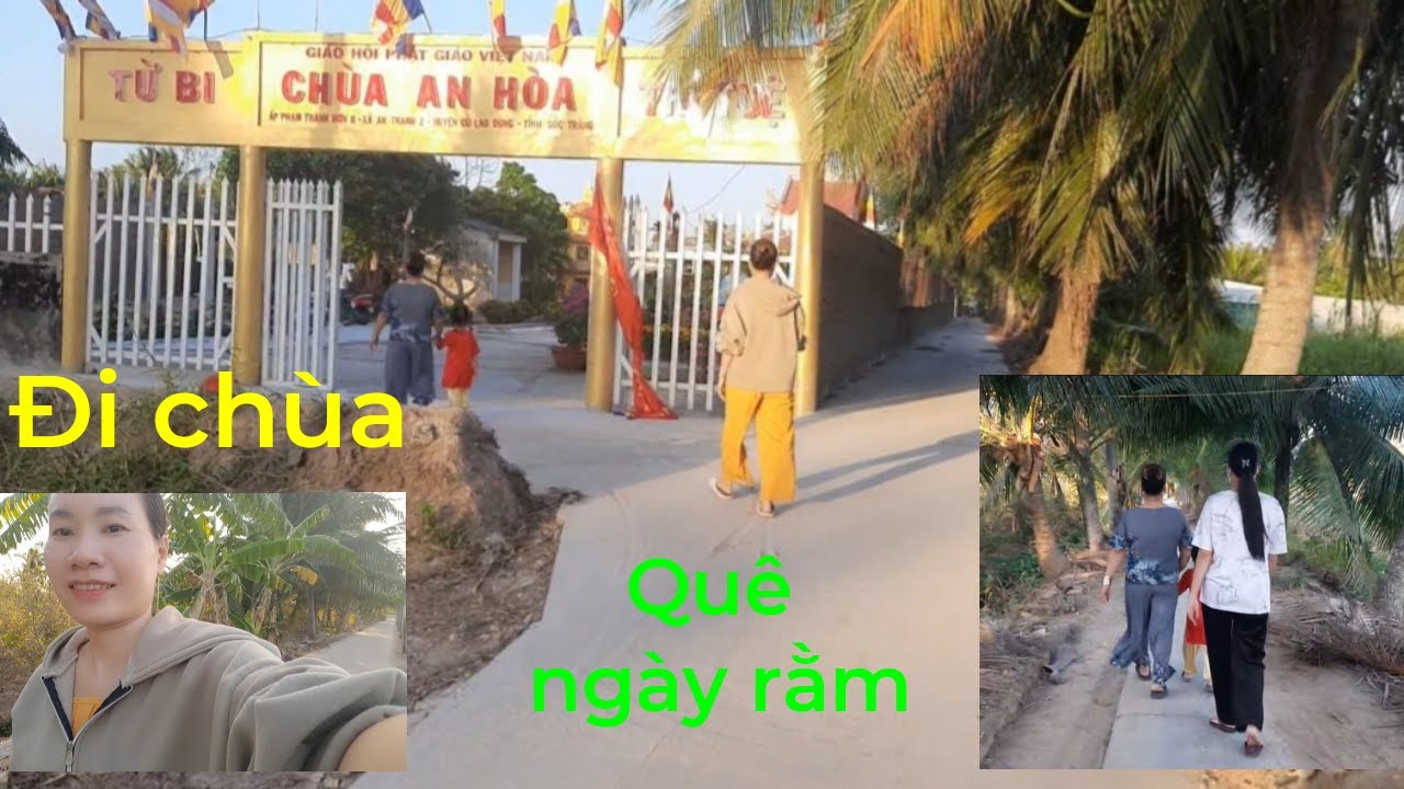 Rằm tháng giêng 2 mẹ con đi chùa ở quê cùng ngoại và dì út😁 rất vui.