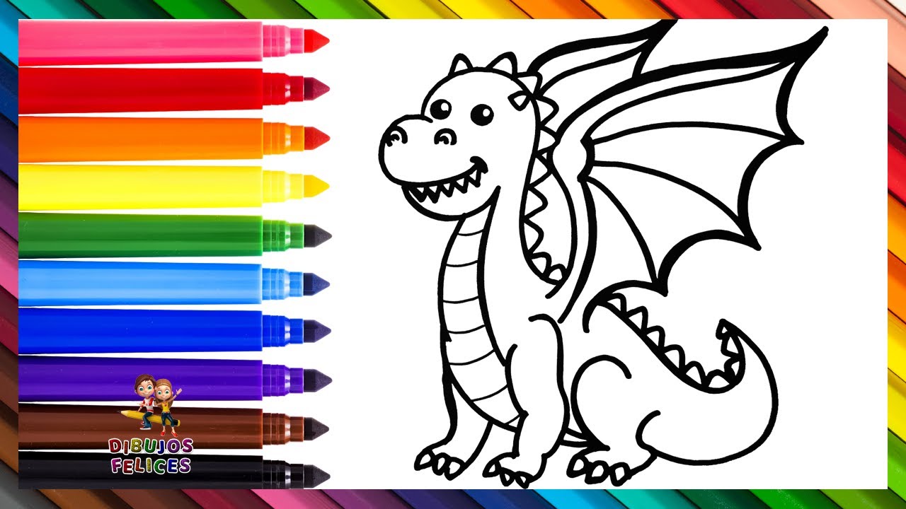 Cómo Dibujar Un Dragón 🐉🔥 🐲 Dibujos Para Niños