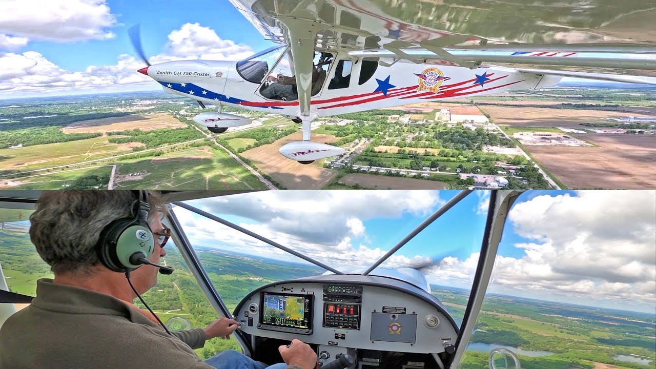 Flight in the Zenith CH 750 Cruzer light sport aircraft: unedited