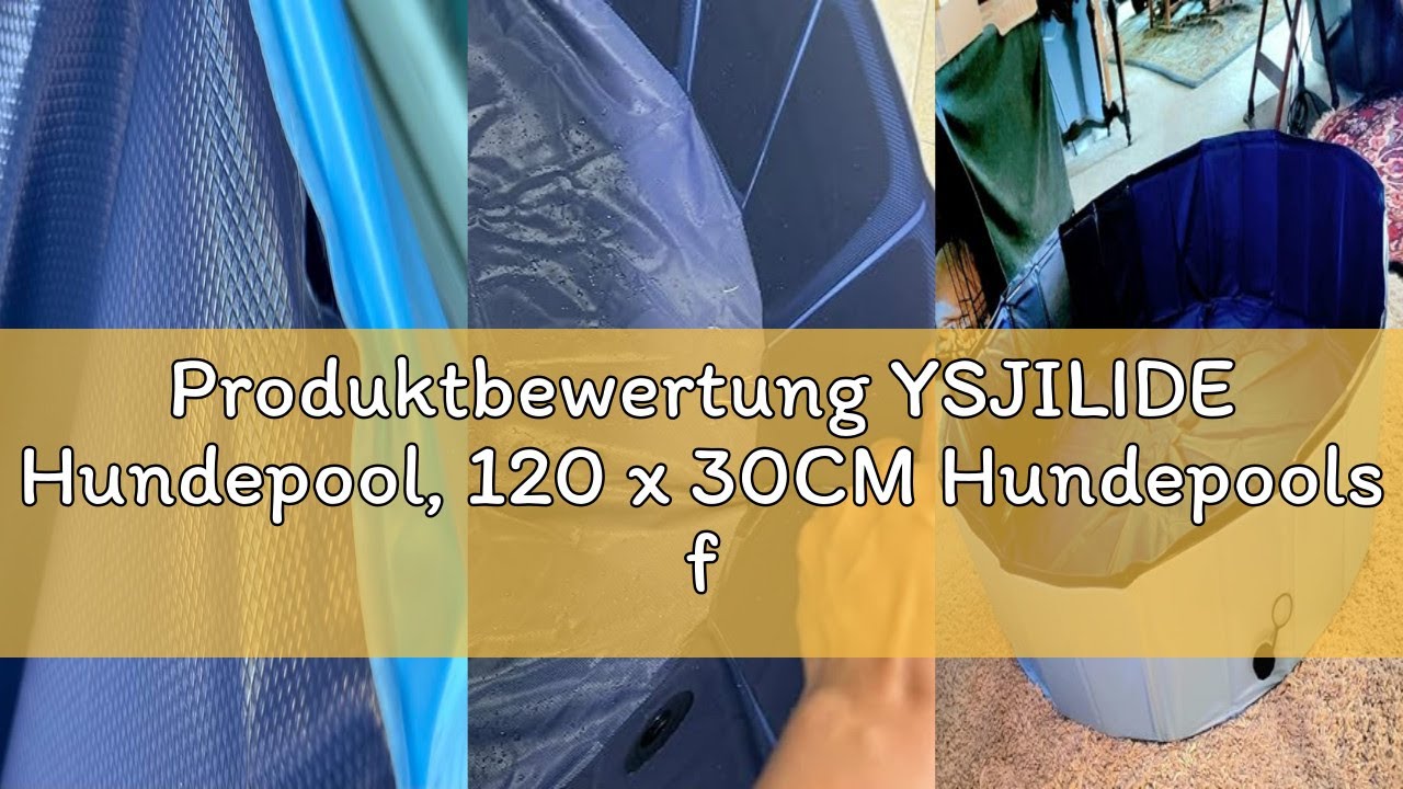 Produktbewertung YSJILIDE Hundepool, 120 x 30CM Hundepools für Kleine, Mittlere & Große, PVC Faltbar