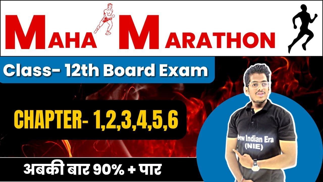 Chemistry MahaMarathon Revision Class 12 Hsc Board | Chapter 1 2 3 4 5 6 Complete quick Revison 