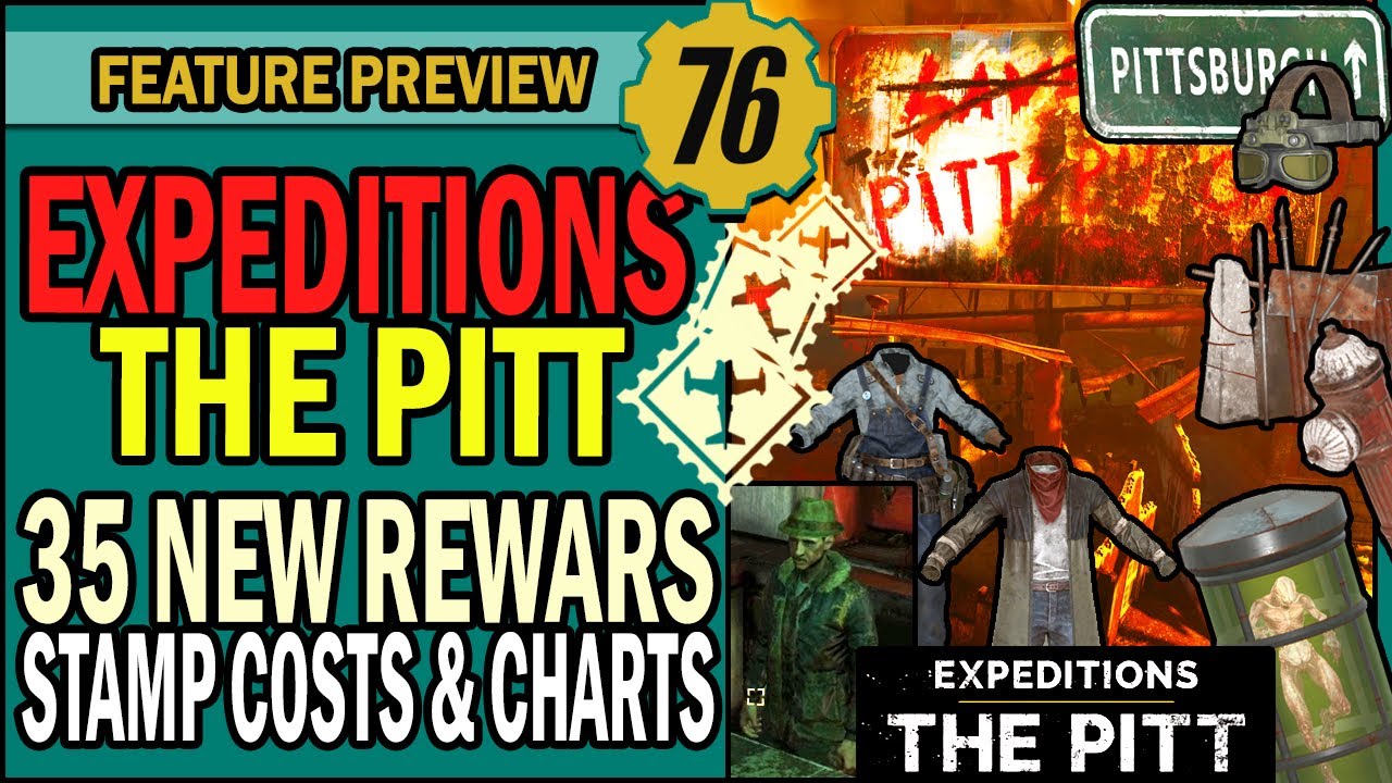Expeditions The Pitt Rewards: 35 Giuseppe Plans & Stamp Costs Calculations | Fallout 76