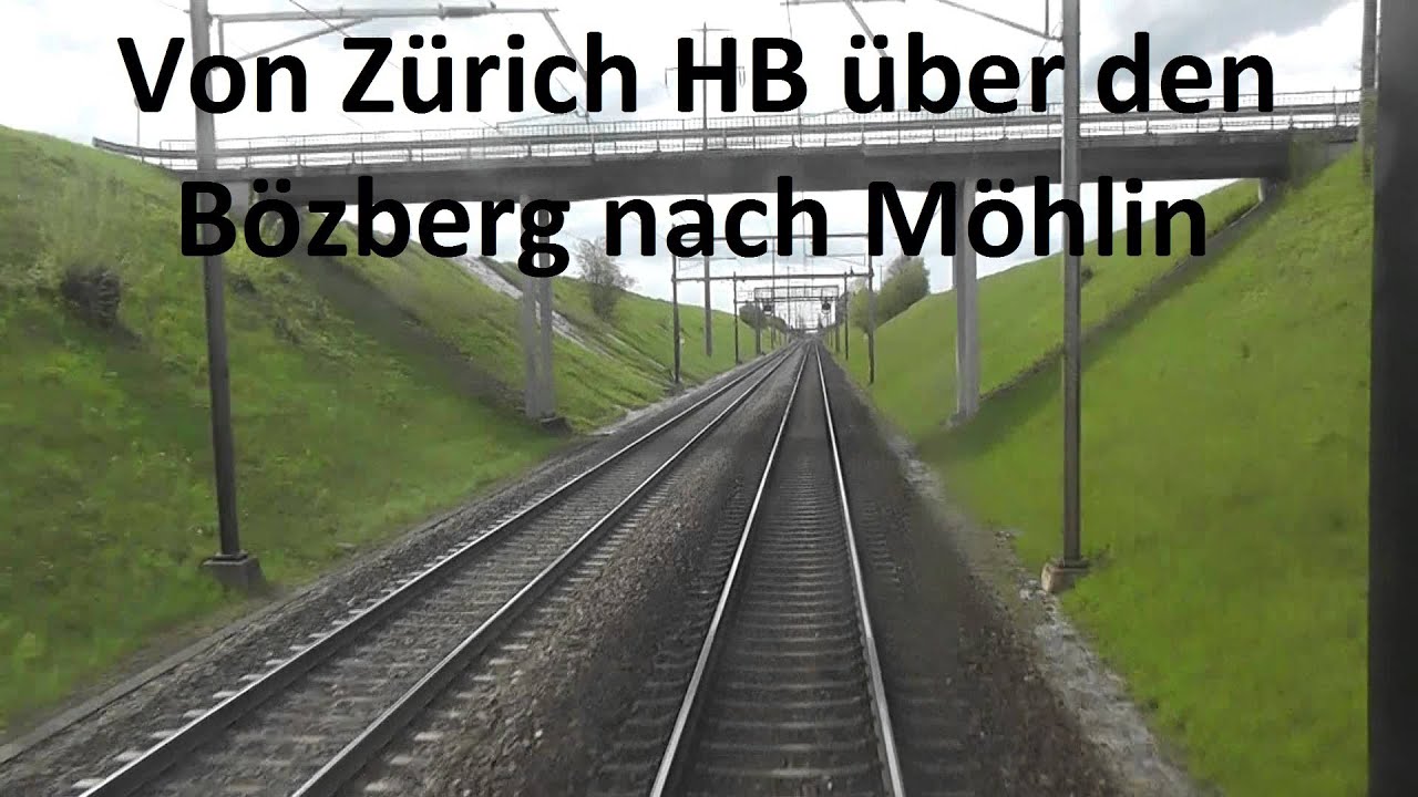 Führerstandsansicht von Zürich HB über den Bözberg