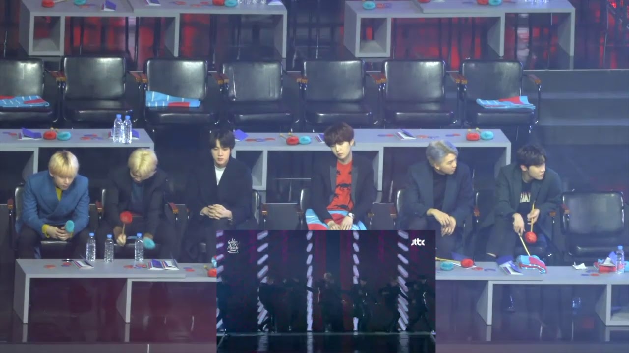 190106 BTS reaction to Stray Kids @ GDA 2019