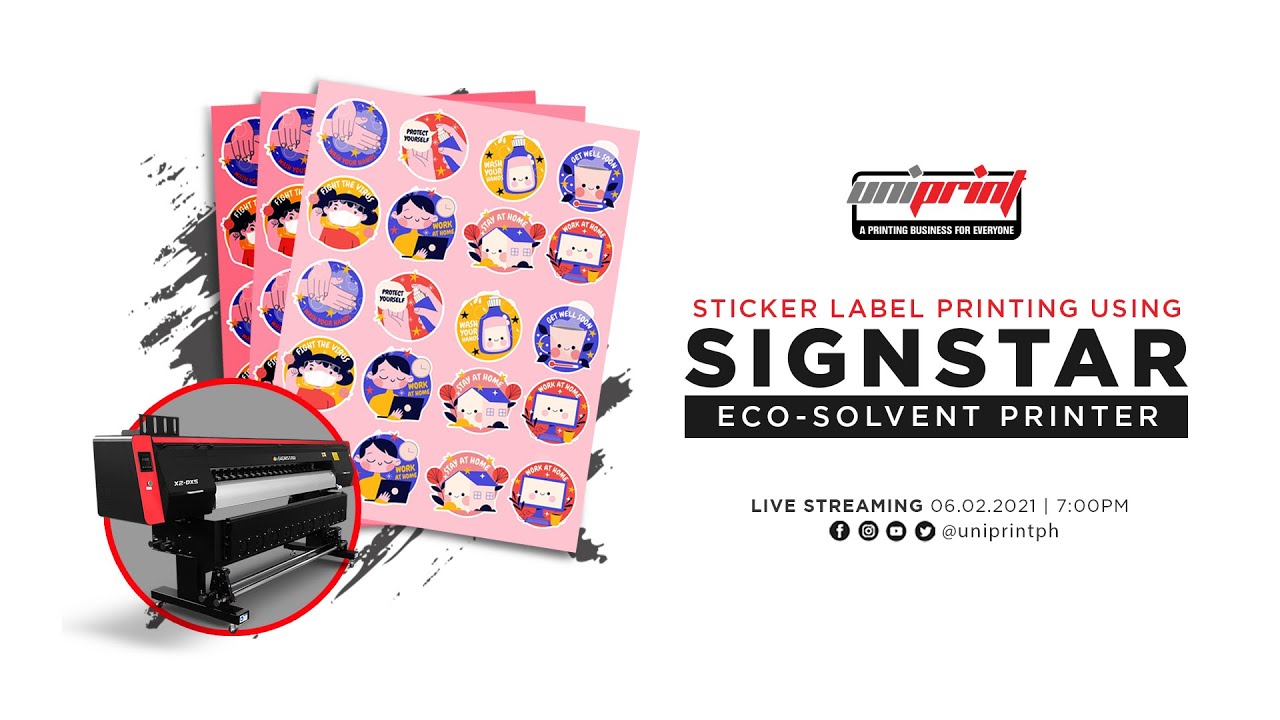 FB LIVESTREAMING: Sticker Label Printing using Signstar Eco Solvent Printer